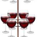 NQEUEPN Champagne Tower, 2 Tiers 12 Holders Champagne Tower Stand Metal Cocktail Tree Stand Wine Glass Drink Cup Shelves Rack for Beverage Cocktails Martini Margarita Bar Party Display
