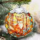 Touber Fox Christmas Ornaments for Tree - Holiday Decor