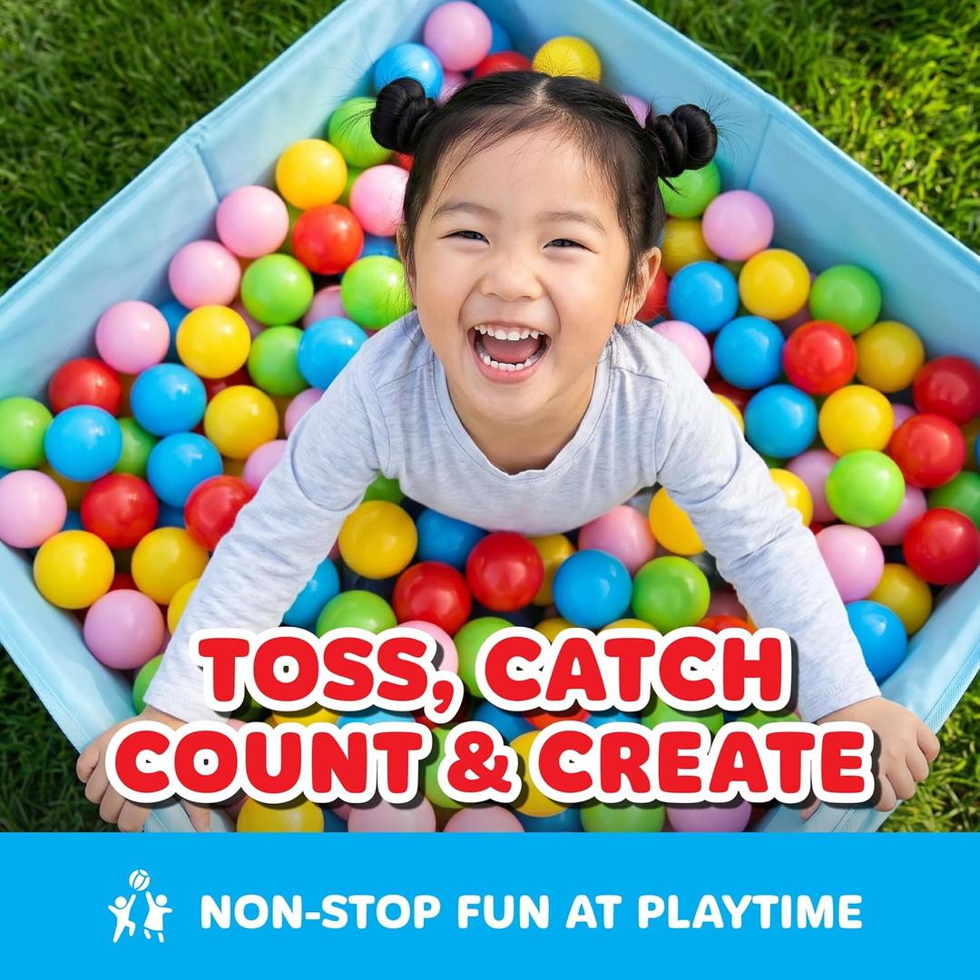 Antsy Pants 100 Ball Pit Balls for Toddlers 1-3, Sensory Toys for Kids