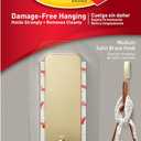 Command Medium Satin Brass Hooks, 1 Hook and 1 Strip, Damage-Free Hanging Wall Hook with Adhesive Strips, No Tools Coat Hooks for Hanging Home Decor, Holds up to 3 lb