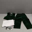 IDOPIP Toddler Kids Baby Boys Formal Suit Gentleman Outfit Long Sleeve Shirt with Bowtie + Vest + Pants Overalls Clothes 2-8T (12-18 Months, Dark Green - Vest)