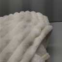 Westinghouse Electric Blanket Full Size, Super Cozy Luxury Faux Fur & Sherpa Heated Blanket with 10 Heating Levels & 1-12 Hours Auto Off, Fast Heating Blanket, Machine Washable, 80x 84 Inch, Beige (Ivory Stripe)