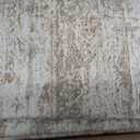 Soalmost 9x12 Area Rugs for Living Room, Non Slip Machine Washable Vintage Rugs, Low Pile Lightweight Large Rug for Bedroom, Dining Room, Home Office Beige