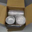 200 Pack Aluminum Foil Cupcake Liners with Lids, 5 oz Round Baking Cup, Disposable Ramekin Container for Mother's Day, Graduation, Wedding, Memorial(Champagne, Pink, Light Purple, Blue,Plain)