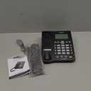 Corded Telephone Landline, Dual port Extension Set Desktop Corded Telephone Caller ID Display with Speakerphone, Ideal for Home Office Hotel Call Center(Black)