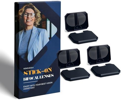 Stick On Bifocal Reading Lenses for Sunglasses, Reusable Reader Inserts for Goggles, Safety Glasses & Small Print