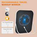 Lighted Vanity Mirror, Makeup Mirror with Lights, Dimmable Touch Screen, Portable Travel Mirror, Cosmetic Mirror with Lights for Makeup Desk Dressing Room
