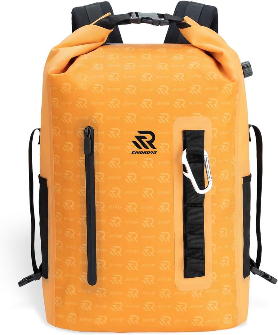 Premium Roll Top Closure Cooler Backpack | Kayaking Beach Paddle Boarding Watersports, 24 Hours Insulated Leak Proof Zipperless Soft Cooler for Men for Fishing