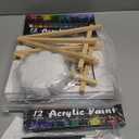 Cholemy 36 Pcs Paint and Sip Kit for Adults 8''x10'' Pre Drawn Canvas for Painting DIY Afro Acrylic Painting Kit Wood Easel Brushes Date Night Bulk for Valentine Party Gifts(Black Women)