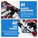 Mens Swim Trunks, Vintage 1776 Patriotic American Flag Mens Board Shorts Swimwear Bathing Suit with Mesh Lining, Funny Hawaii Quick Dry Beach Shorts Swimming Trunks, 4X-Large