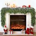 Christmas Cedar Garland - 9ft Artificial Christmas Garlands for Indoor and Outdoor Christmas Decorations, Dense Fluffy Garland for Staircase, Door, Window & Table Decor(1PCS)