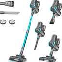 DEVOAC Cordless Vacuum Cleaner, Ultra-Lightweight Stick Vacuum, 2200mAh Battery Up to 40mins Runtime, 6 in 1 Powerful Handheld Vacuum for Home Hard Floor Carpet Pet Hair (Waterfall)