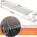 KATEEDY Warming Rack for Weber Spirit I & GS4 Spirit II 300 Series, with Up Front Control, Stainless Steel Rack BBQ Accessory 7641 Grill Upper Rack for Weber Genesis Silver Gold B/ C Grill, 25 Inch