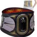 Portable Heating Pad with Massager for Back Pain Relief, Cordless Smart Voice Lower Back Massager, Heated Back Brace, Birthday Gift for Dad Mom Women Men, 2500mAh Battery, 5 Heat Auto-Off 55" (Large)