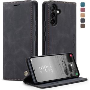 for Samsung Galaxy A54 5G Case, Flip Wallet Leather Case with Card Holder Magnetic Closure Shockproof Kickstand Protective Phone Cases Cover for Galaxy A54 6.4 Inch,Black