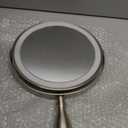 Makeup Mirror with Light, 30x Magnifying Mirror with 3 Lights Colors, 5000mAh Vanity Mirror Brushed Nickel - 360 Rotation, Brightness Adjustable Magnification, Modern Style Side Touch + Side Charge