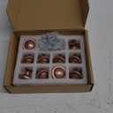 HARPOON Hardware Cabinet Drawer Knob 1-1/4 Inch,Straight Top Ring Cabinet Drawer Round Pulls, 10- Pack Antique Copper