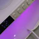 BKDRL Bluetooth Speaker Lamp with Wireless Charger, RGB Night Light, Alarm Clock, App Control - White