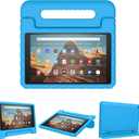 Kids Case for Fire HD 10 Tablet Case 5th/7th/9th Gen (2015/2017/2019 Releases), Shockproof Sturdy Protective Foam Cover for Fire HD 10.1 Inch with Carry, Blue