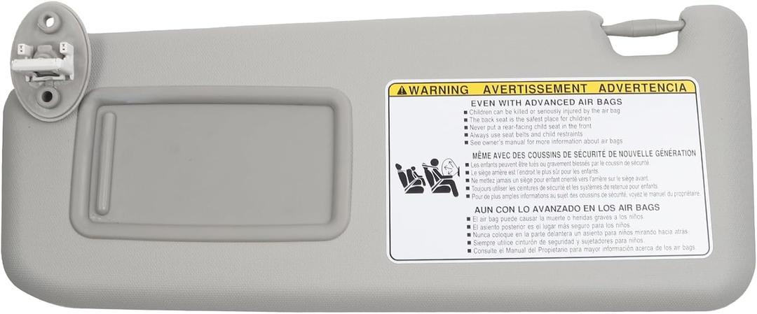 Dasbecan Left Driver Side Sun Visor Compatible with 2013-2018 Toyota Rav4 (4th Gen XA40) Sunvisor (Gray) Replace 74320-42595 74320-42595-B0 74320-42595-C0