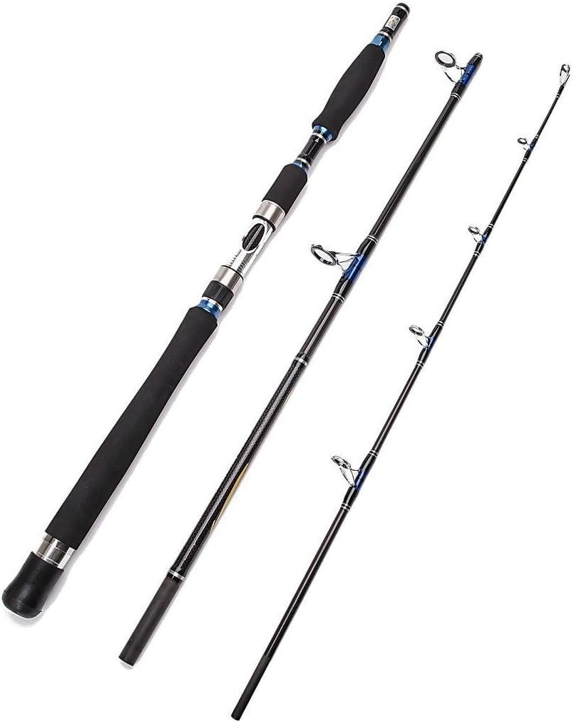 E Series - Conqueror 3-Piece Spinning Rod Portable Graphite Spinning Fishing Rod Heavy Fishing Rod Spin (30-50 Lbs)