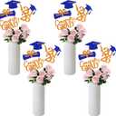 2 x Gexolenu 16 PCS Orange and Blue Double-Sided 2026 Graduation Centerpieces for Tables, 2026 Table Toppers Party Centerpiece Sticks Party Supplies, Graduation Party Decorations Class of 2026, Set of 4