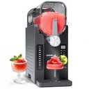Slushie Machine No Ice Needed, Slushy Machine for Home, CHIVALZ Frozen Drink Maker with 6 Preset Programs for Margaritas, Frapps, Milk Shake and More, LED Display, Self-Cleaning, AD03, Black