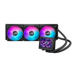 ASUS ROG RYUJIN III 360 ARGB EXTREME all-in-one AIO CPU liquid cooler, AMD Ryzen 9000 & Intel Core Ultra Ready, Asetek Gen8 V2 pump; high airflow static pressure magnetic fans; customizable 3.5" LCD