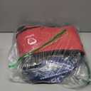 QPAU Snow Tube with Premium Canvas Cover for Kids and Adults, 48'' Inflatable Heavy Duty Snow Tube Made by Thickened Bottom, Sled Winter Outdoor Fun Toys for Children Boys Girls (Red)