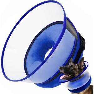 Inflatable Dog Cone Collar with Detachable Sturdy Shield,Soft&Lightweight-Ideal for Post-Surgery Recovery and Daily Wear,Suitable for Small Medium Large Dog Breeds(Blue,XL) (Blue, XL)