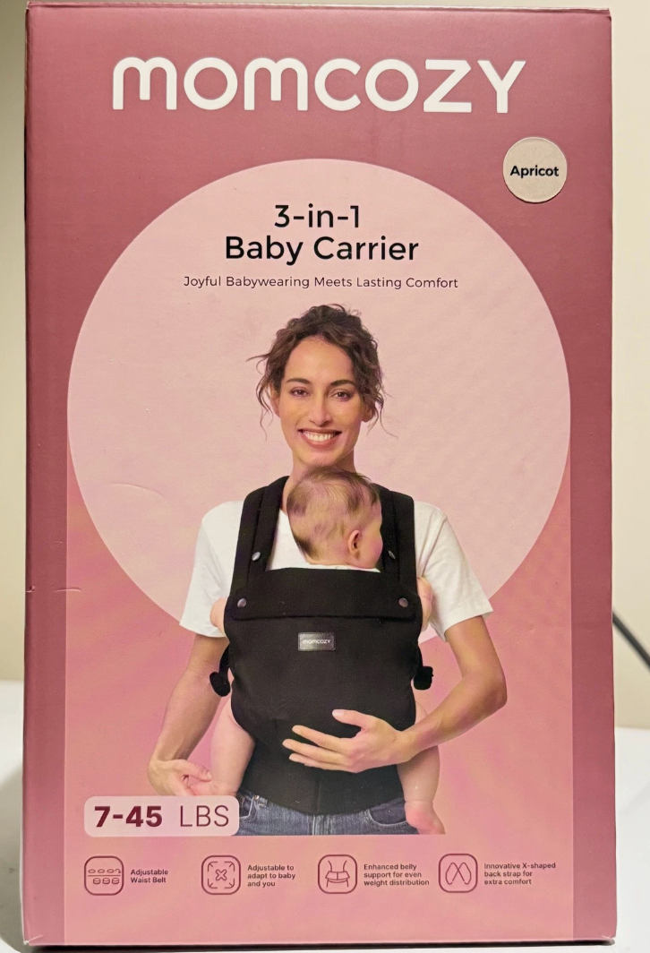 Momcozy 3-in-1 Baby Carrier 7-45lbs 