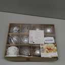 SHareconn 80mm Christmas Balls Ornaments, 12PCS Colored Shatterproof Plastic Decorative Hanging Tree Decorations Baubles Set for Xmas Tree Holiday Party Wedding Decoration with Lanyard, Silver & White