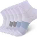 GKX Men's Cotton Moisture Wicking Cushioned Sole Preformance Training Running Athletic Workout Low Cut Socks (9-11)