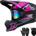 Adult Dirt Bike Helmet DOT Approved, Full Face Off Road Motorcycle Helmet, Medium