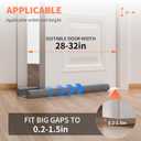 BKSAI Door Draft Stopper for Bottom of Door, Under Door Gap Filler/Seal for Big Gap, No Folding Required, Flexible Installation Door Sweep soundproofing Strip for Home & Apartment, 28-32in, Grey