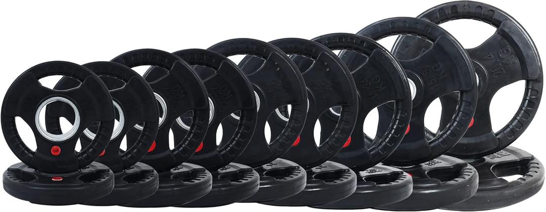 BalanceFrom Cast Iron Olympic 2-Inch Plate Weight Plate for Strength Training, Weightlifting and Crossfit, Multiple Packages (Style #5)