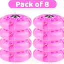 8pcs Inline Skate Wheels Led Light-Up Wheels 64/70/72/76/80mm w/Bushings 85-88A for Kids and Youth Beginners Children's Inline Skates Indoor/Outdoor Use (Pink, 76mm)