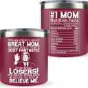 Gifts for Mom from Daughter, Son - Christmas Gifts for Mom, Wife, Women - Moms Birthday Gift Ideas, Cool Birthday gifts for Moms, Mothers - Best mom Mug, 14 oz Stainless Steel moms Coffee Mug