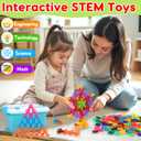 Kids Building STEM Toys for 3 4 5 6+ Year Old Boy Girl Birthday Easter Gift, 300PCS Educational Interlocking Discs Building Blocks for Kids Ages 3-5 4-8 5-7 Preschool Manipulatives Classroom Must Have