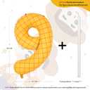 2 x 40" Matte Yellow Balloons Toy Inspired Story Theme party Supplies, Number Birthday Decoration, Cowboy Decorations Western, Cowgirl Party Balloon Digital 9