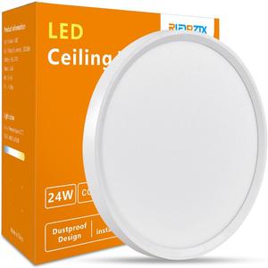 Led Flush Mount Ceiling Light,16 Inch 32w 3480lm,3000k/4000k/6000k 3CCT Selectable, Round Modern Flat Panel Super Slim Led Ceiling Light,for Living Dining Kitchen Bedroom Room (1Pack-White)