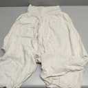 UEU Women's Linen Palazzo Pants Wide Leg High Waisted Lounge Casual Beach Pants with Pockets (Large, Heather Light Khaki)