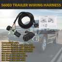 Dasbecan 56003 Trailer Wiring Harness Compatible with 2019-2025 Chevrolet Silverado 1500 2500HD 3500HD GMC Sierra 1500 2500HD 3500HD 4-Pin Connector Towing Wiring Kit