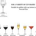 FOMANSH Wine Glass Rack - Under Cabinet Stemware Wine Glass Holder Glasses Storage Hanger 1 Pack Metal Organizer for Bar Kitchen 5 Rows Gold