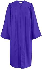 Unisex Adult Matte Graduation Gown & Robe, Purple, 1 PCS  4'6"-4'8" (39")