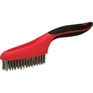 Red Devil 4162 Soft Grip Stainless Steel Wire Brush, 10", Steel