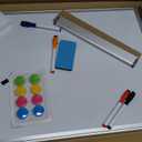 WALGLASS Double-Sided White Board, 24" x 18" Dry Erase Board Magnetic Whiteboard for Wall, Hanging Mounted Whiteboard Silver Aluminium Frame for Home, School, Office, Kitchen