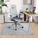 Sycoodeal Office Chair Mat for Hardwood & Tile Floor, 40" x 55" Heavy Duty Computer Gaming Chair Mat for Rolling Chairs Non-Curve, Anti-Slip, Floor Protector for Home Office (Grey)