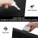 YSAGi Non-Slip Leather Desk Pad L Size, Waterproof Laptop Computer Desk Keyboard Mat, Table Protector Blotter Mat, Large Mouse Pad for Office/Work/Home/Decor(Black, 35.4" x 17")