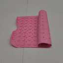 Non-Slip Bath Tub Mat, 39x16 Inch Extra Large Shower Mat with Drain Holes & Suction Cups, Machine Washable, Pink